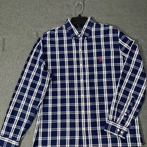 Polo Men's Blue Plaid Shirt